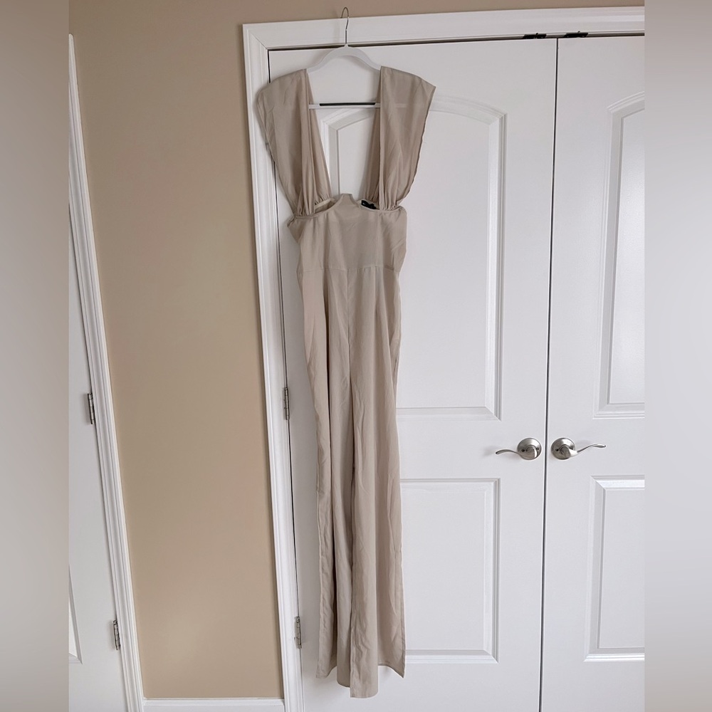 Pretty Little Thing Tall Wrap Front Under the Busy Jumpsuit